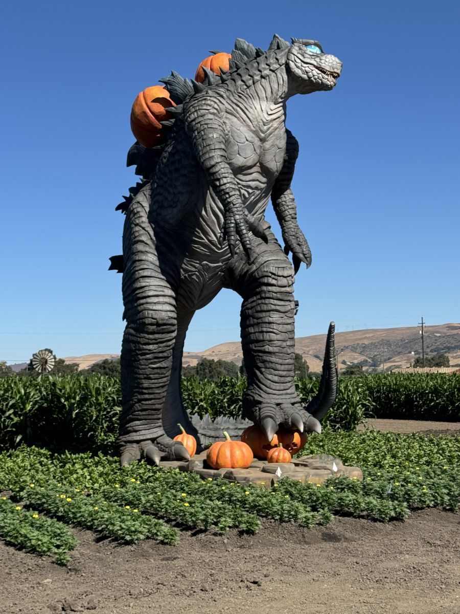 Godzilla at the pumpkin patch